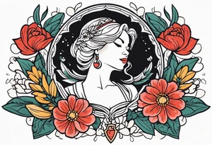 mercy
old school vintage simple traditional design surrounded by vintage flowers


bold color simple tattoo idea
