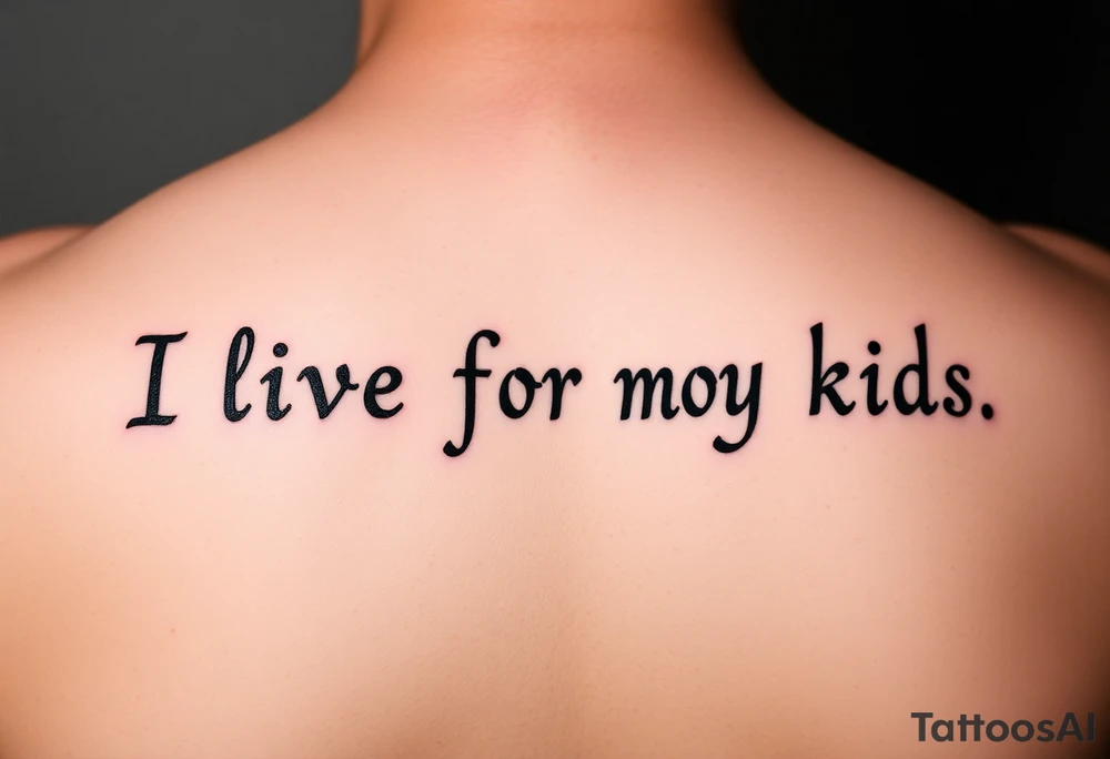 I live for my kids tattoo idea