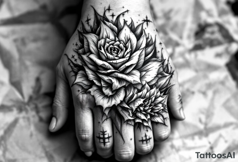 Christian Rose tattoo tattoo idea