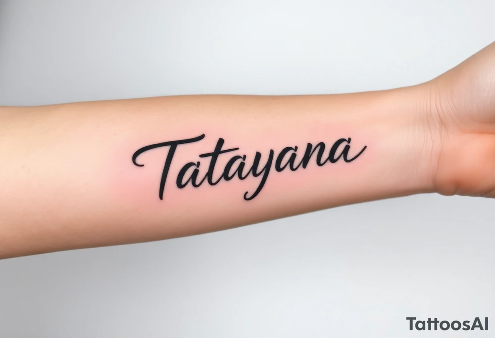 Tatayana name tattoo for a father tattoo idea