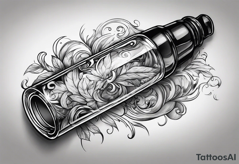 glass blunt smoke tattoo idea
