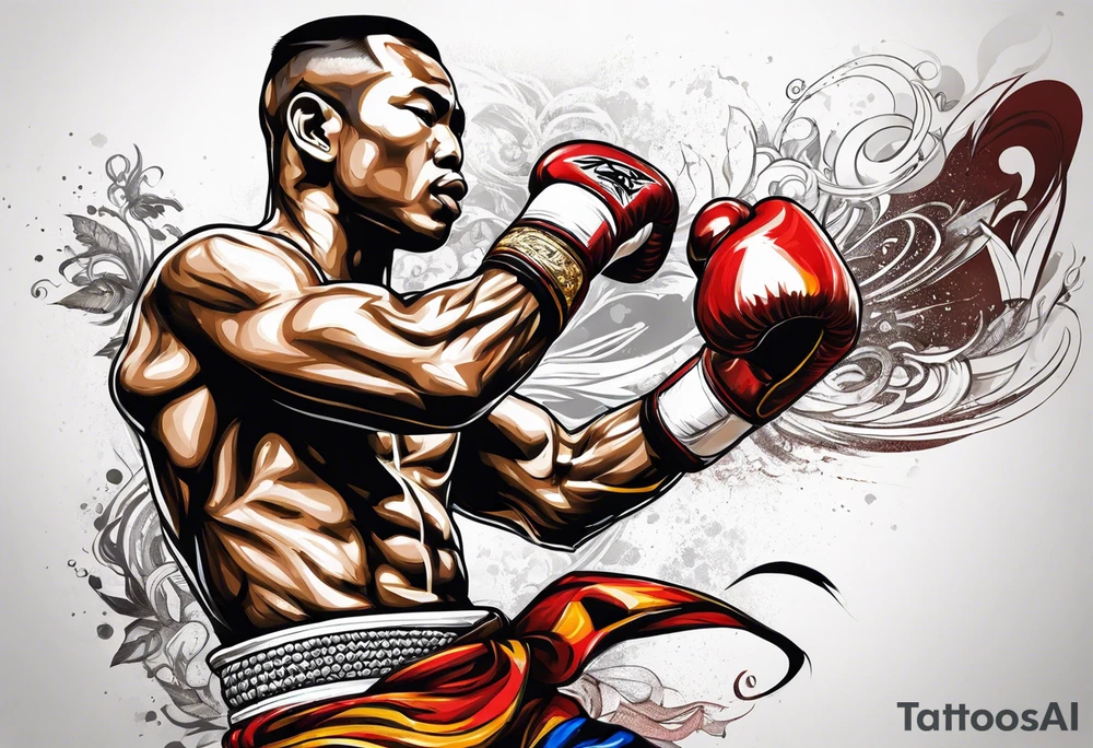 Muay Thai kick tattoo idea