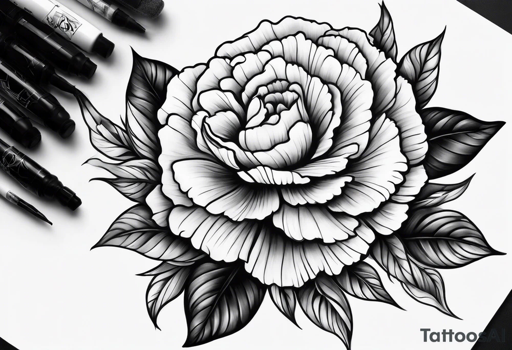 Carnation forearm sleeve tattoo idea