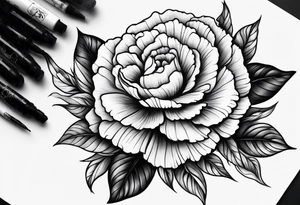 Carnation forearm sleeve tattoo idea