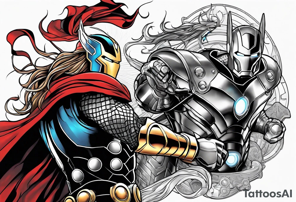 Thor versus ironman tattoo idea