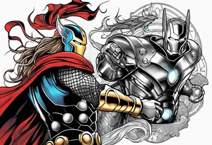 Thor versus ironman tattoo idea