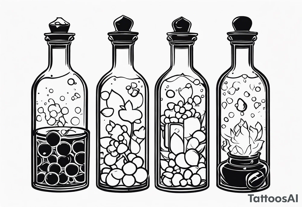Potion Bottles tattoo idea