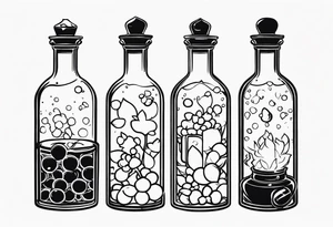 Potion Bottles tattoo idea