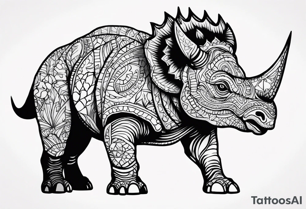 Triceratops tattoo idea