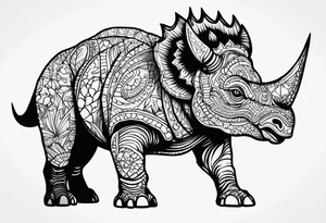 Triceratops tattoo idea