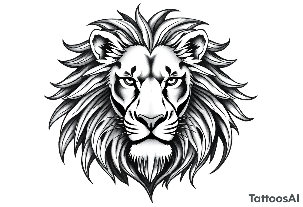 a majestic lion tattoo idea