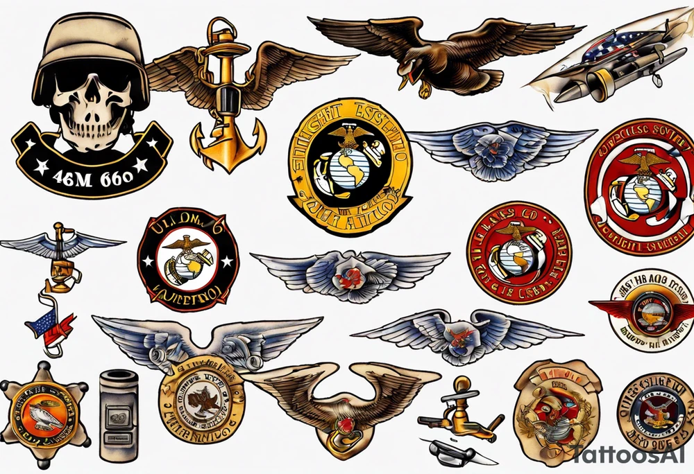 6048 Flight Equipment USMC Tattoo tattoo idea