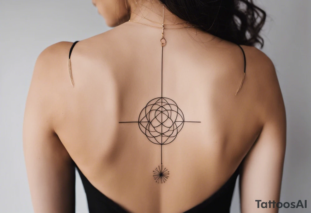 Minimalist tattoo with ultra-thin lines that represents the balance and emotional connection between the most important people in my life. Inspired by the feminine strength and family love, the design should reflect the tranquility my maternal grandmother brought me, the love and motivation I get from my mother and two sisters, and the strength and support from my paternal grandmother and father. A subtle, clean, and deeply symbolic design, combining elegance with meaning, ideal for placement on the forearm or chest. tattoo idea