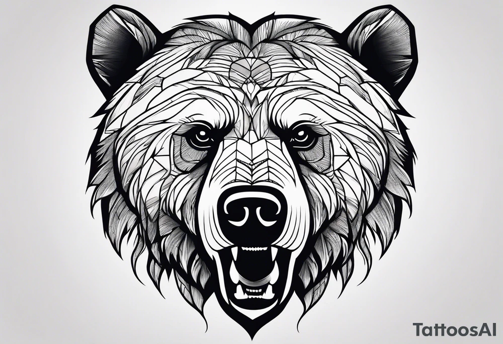 grizzly bear, fierce tattoo idea