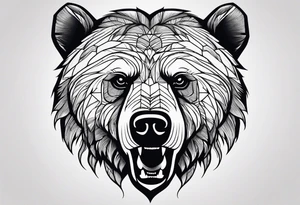grizzly bear, fierce tattoo idea