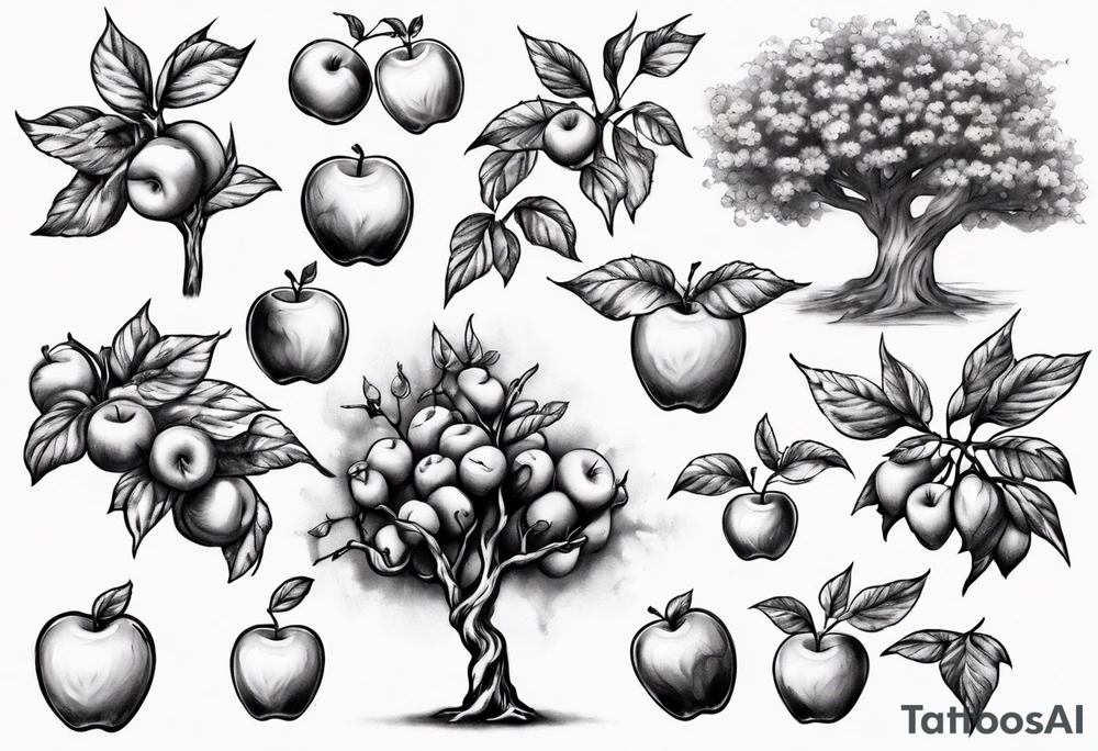 Apple tree tattoo idea