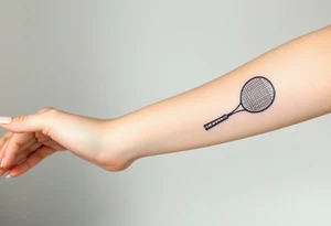 Racket sports tattoo which should have table tennis, badminton and tennis tattoo idea