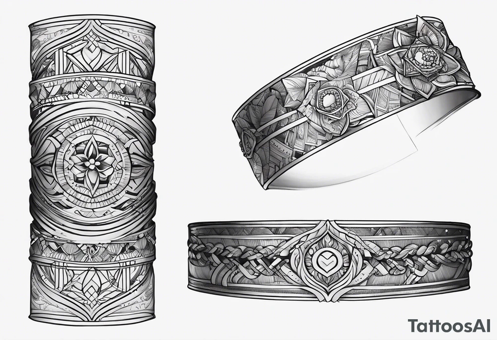 Wrap around the wrist. Look like a bracelet. Incorporate the names Caitlyn Shannon Jacob Walker tattoo idea