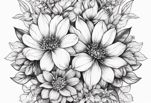 gentle flowers on front neck tattoo idea