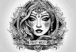 I trust and rely myself tattoo idea