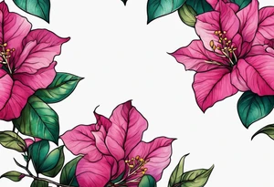 Bougainvillea branch tattoo idea