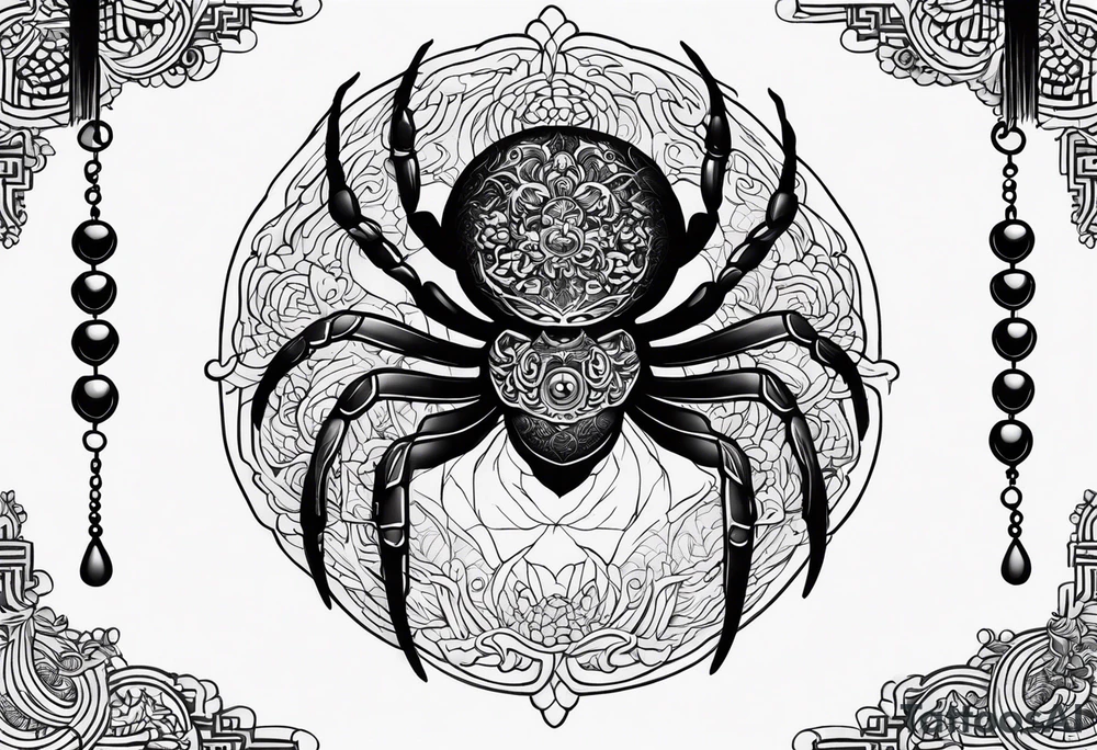 prayerbeads, spider, tattoo idea