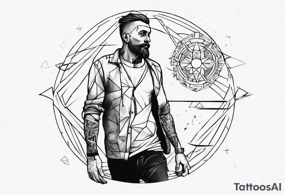 Man leaving his past behind him ready to take on the future tattoo idea