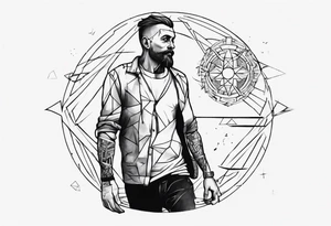Man leaving his past behind him ready to take on the future tattoo idea