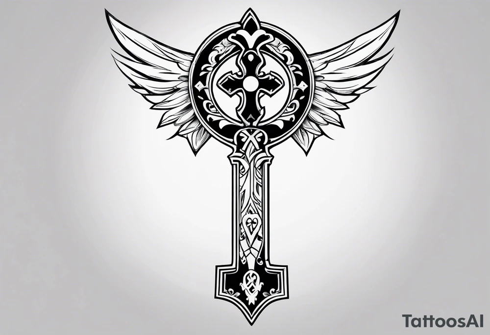 Kingdom hearts key blade tattoo idea