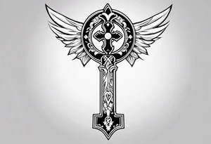Kingdom hearts key blade tattoo idea
