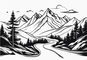 Mountain Path tattoo idea