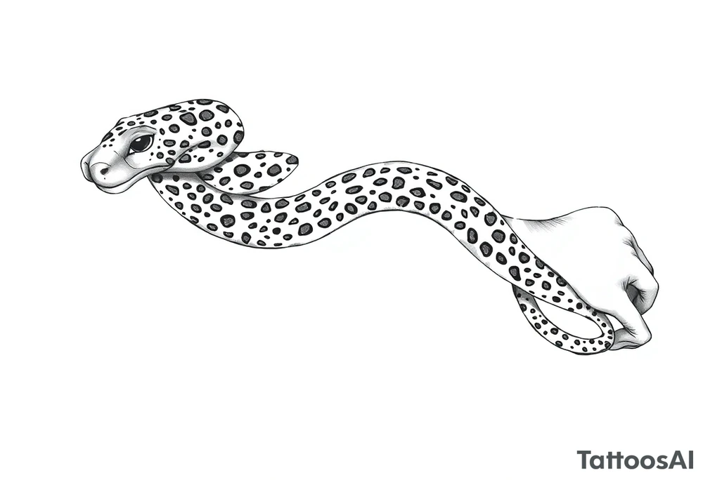 Cheetah print snake tattoo idea
