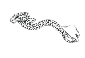 Cheetah print snake tattoo idea