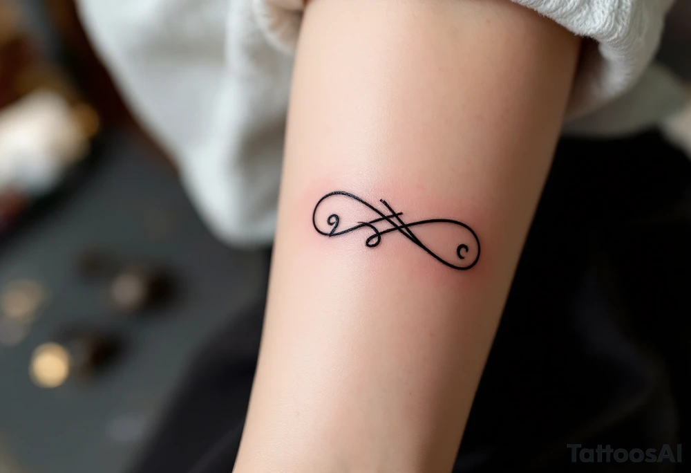 A symbol for symbol for love rune carved with sharp, clean lines tattoo idea