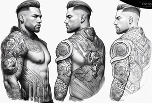 a cyborg man tattoo idea