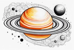 Jupiter by itself without a border tattoo idea