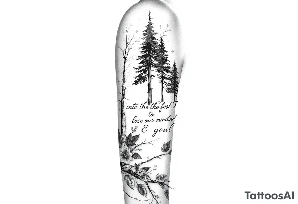 Into the forest I go to lose my mind and find my soul tattoo idea