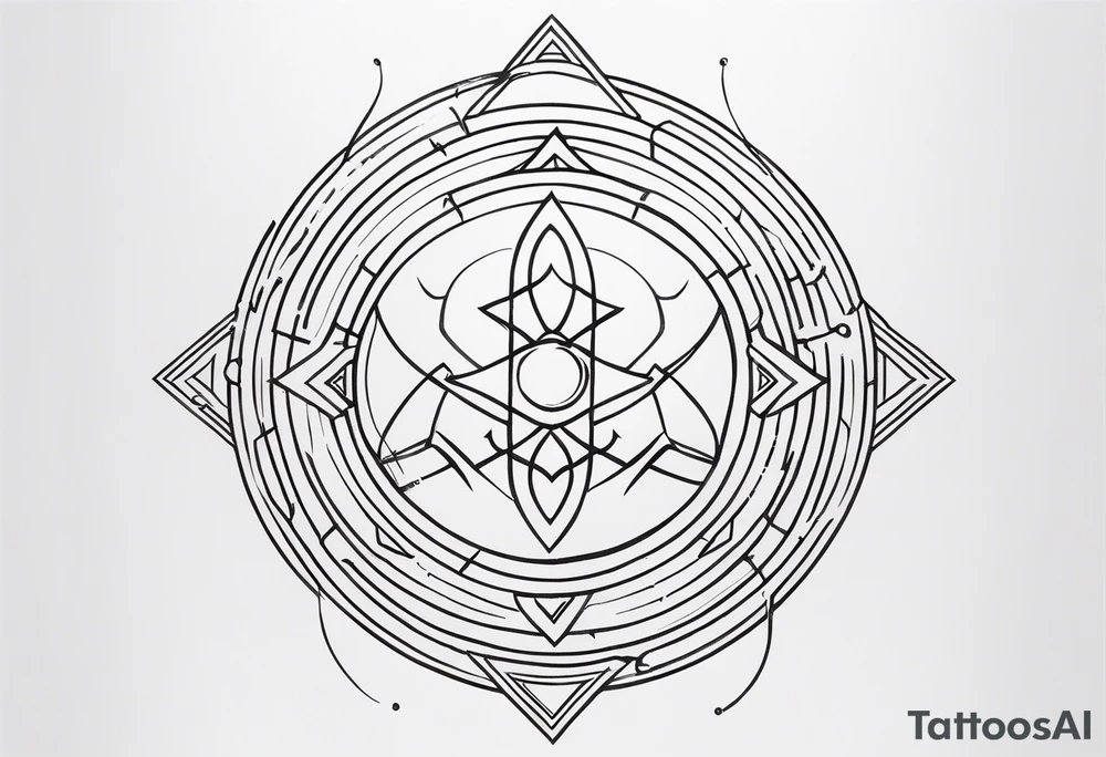 Cyber sigilism tattoo idea