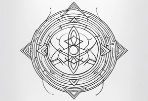 Cyber sigilism tattoo idea