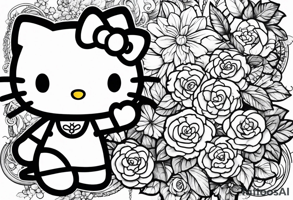 Hello kitty and friends tattoo idea