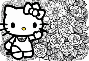 Hello kitty and friends tattoo idea