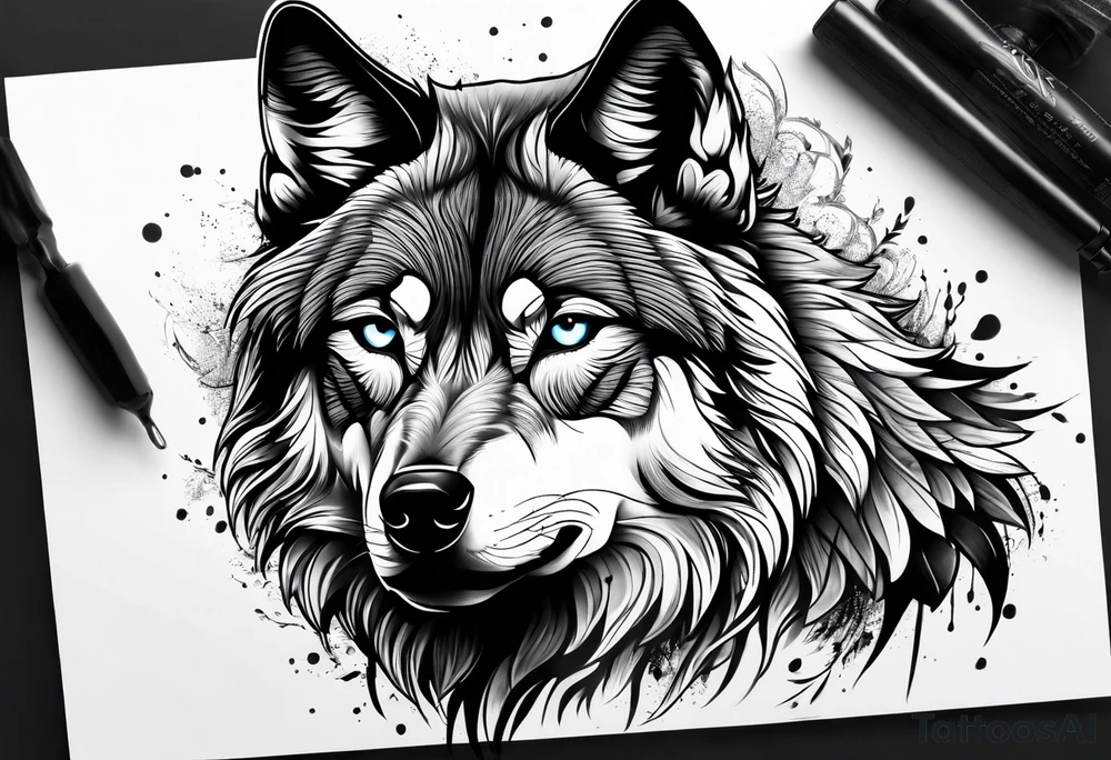 Wolf eyes tattoo idea
