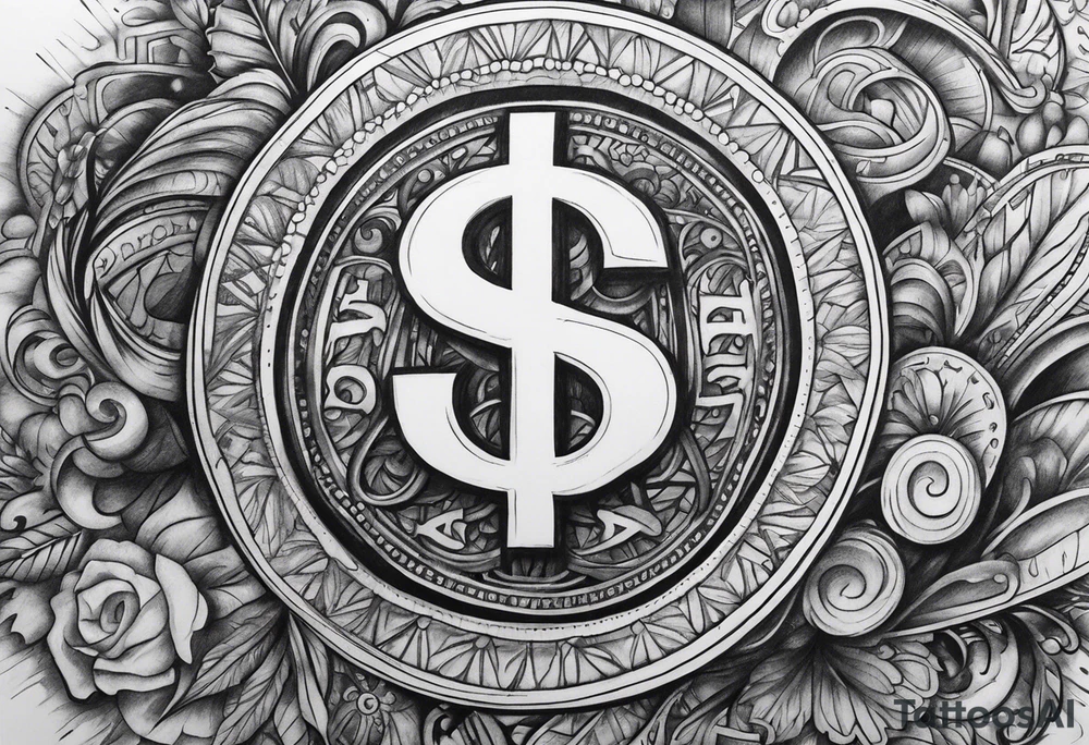 Dollar signs tattoo idea