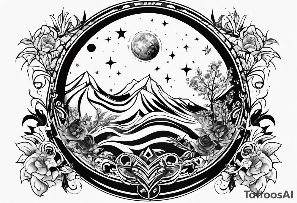 Virgo, planet mercury  earth element tattoo idea