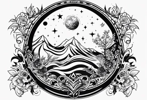 Virgo, planet mercury  earth element tattoo idea