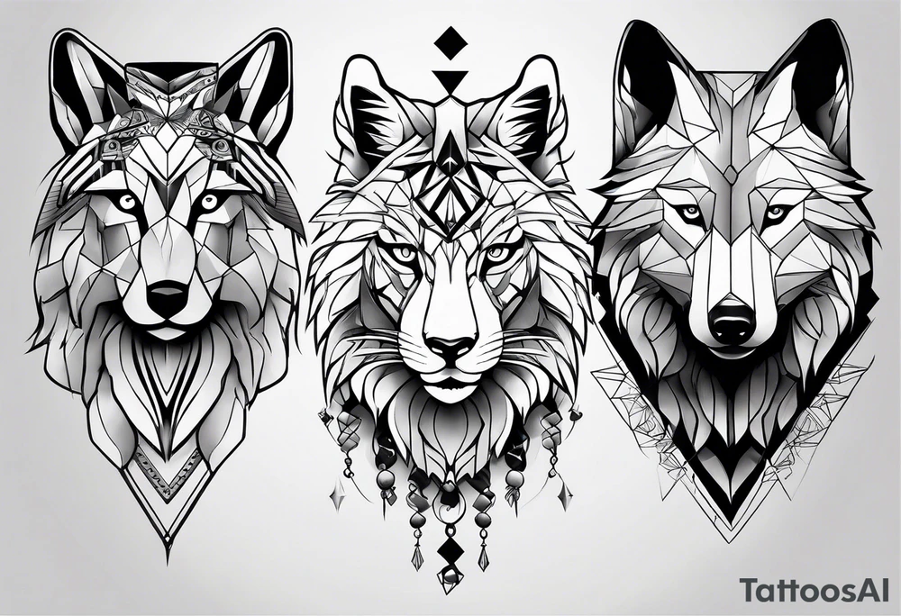 Alpha group of animals tattoo idea