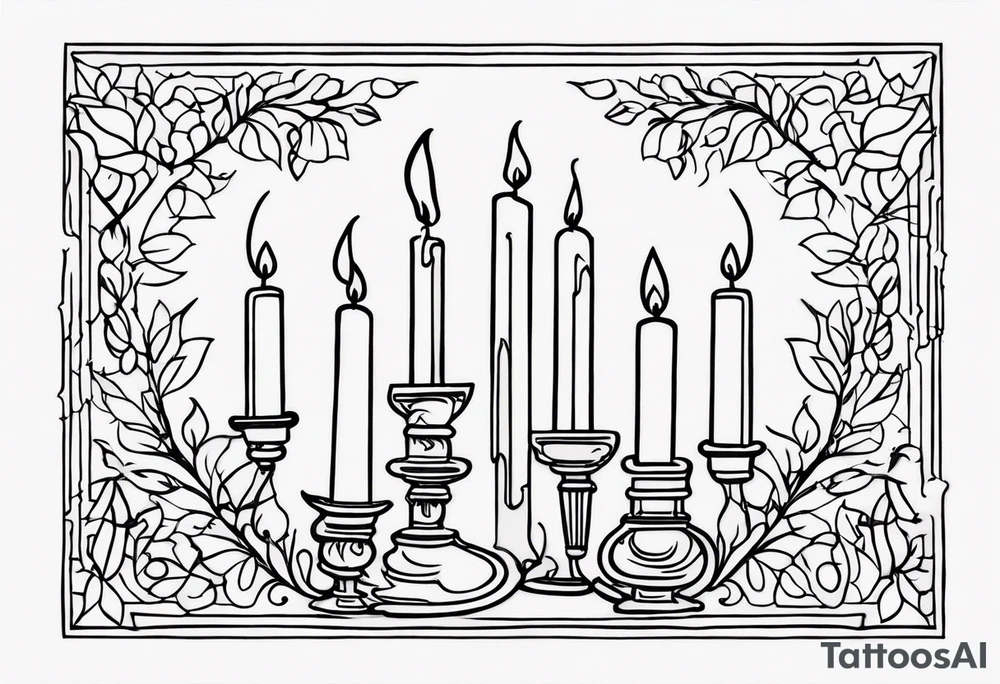 Bougie parchemins  phrase where candlelights flickers though the air is deathly still tattoo idea