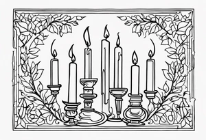 Bougie parchemins  phrase where candlelights flickers though the air is deathly still tattoo idea