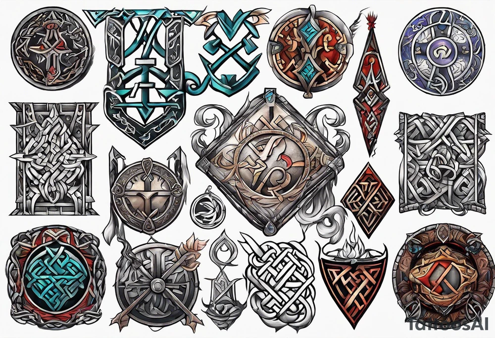 Viking runes tattoo idea