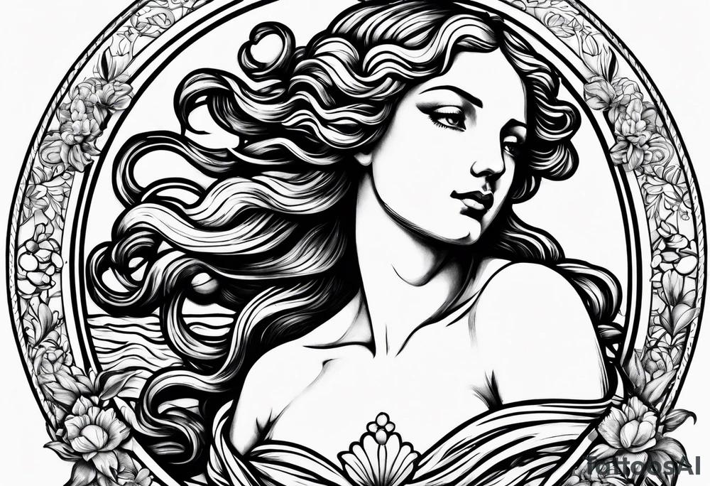 The birth of Venus tattoo idea
